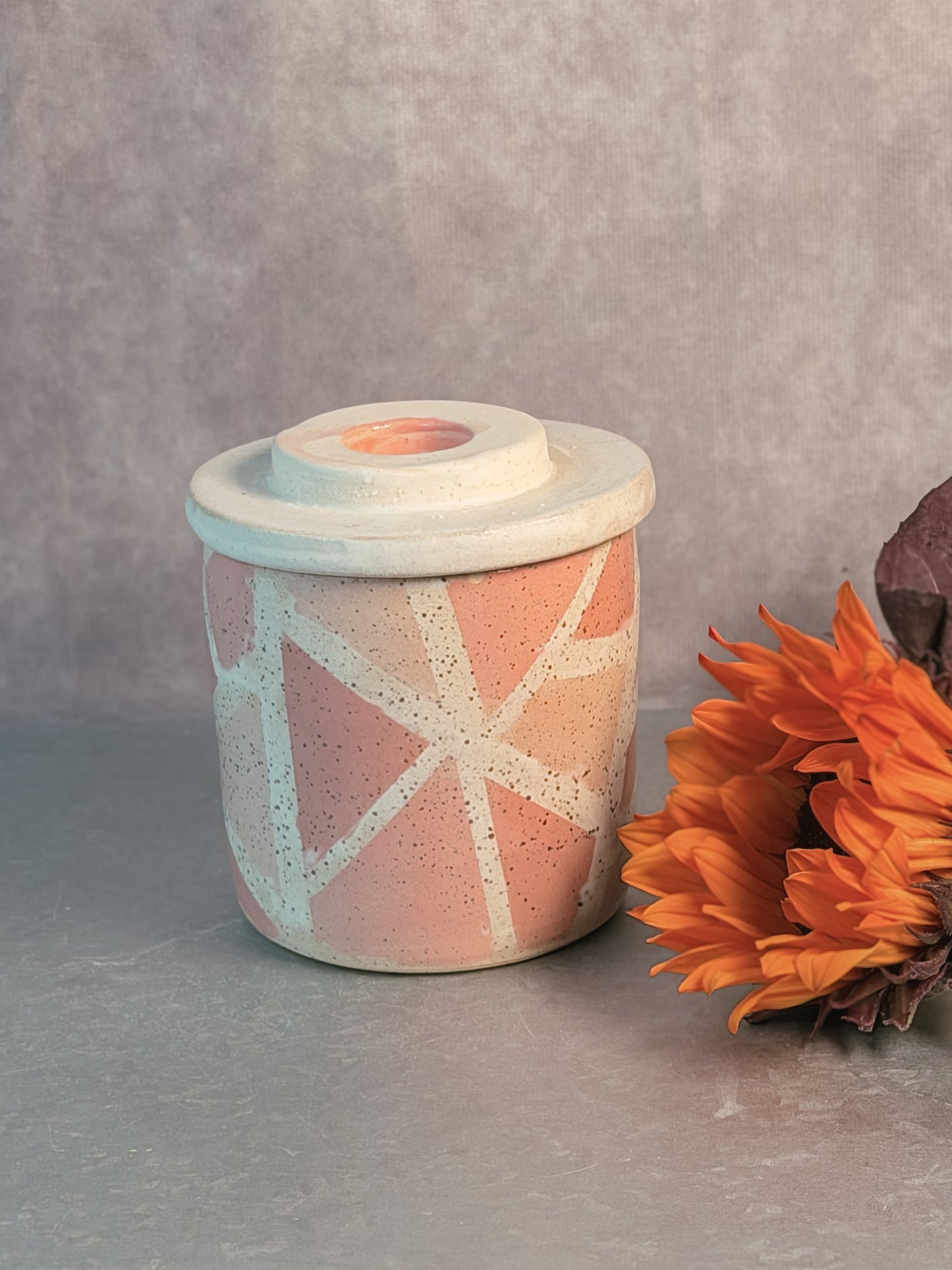 Mosaic French Butter Crock